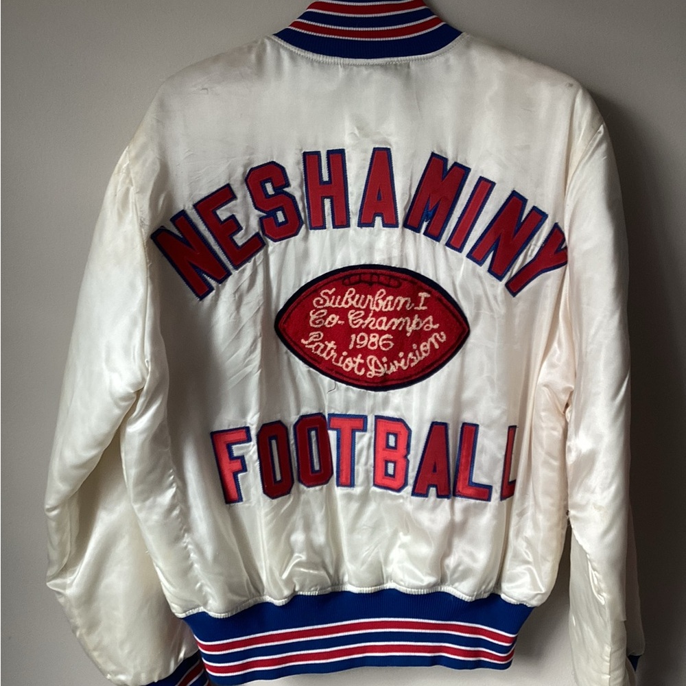 Neshaminy Football Varsity Jacket - White and Blue